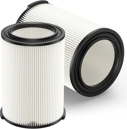 2-pack Wet/dry Vac VF4000 Replacement Filter for 72947 Wet Dry 5 to 20 Gal Vacuum Cleaner