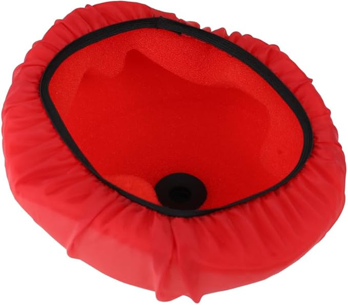 Universal Motorcycle Air Filter Dustproof Sand Cover Engine Cleaning Air Filter Wrap Fit for dirt bike (RED)