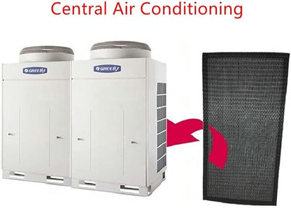 Dense Mesh Air Conditioner Dustproof Filter Net Air Conditioning Filter Net Dust Filtering Vent-Pipe Computer Case Host Air Vent (1.2MX1M, Black)