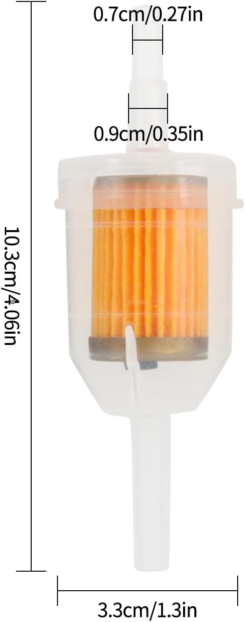 5/16 & 1/4 Inline Magnetic Fuel Filter for Lawn Mower, Small Engine, Kohler, John Deere, Kawasaki - High Flow Gas Filter with Magnet Replacement (12-Pack)