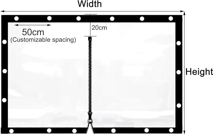 Curtain Patio Enclosure, Water Proof PVC Curtains for Gazebos with Zip, Transparent Outdoor Tarps for Patio Enclosure, Camping, Porch(1.8x2.5m)