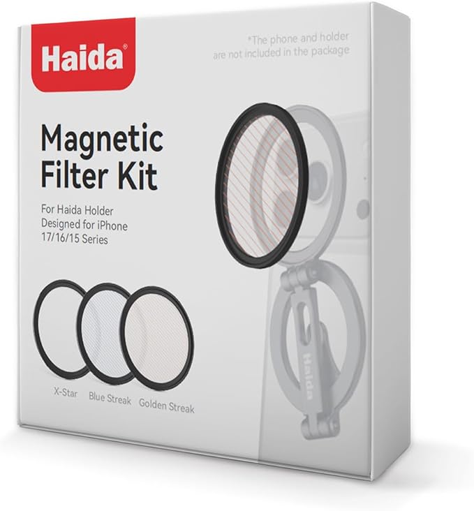 Haida Magnetic Filter Kit for iPhone (X-Star, Golden Streak, Blue Streak)(W/O Holder)