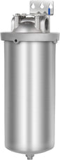 Amwater NSF/ANSI 42 Certification Big+ Stainless Steel Filter Housing for 10”Length,4.5"OD Filter Cartridge(10" C Housing-1.5NPT)