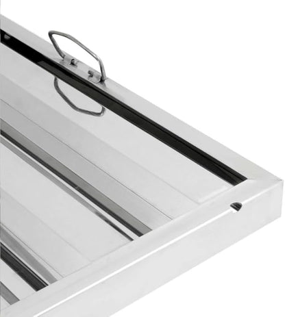 Soro Essentials- 20" W x 20" H Stainless Steel Commercial Kitchen Hood Filter with Handles- Hood Filters Range Hood Filter Range Hood Baffle Grease Filter for Restaurant Kitchen Exhaust Hoods