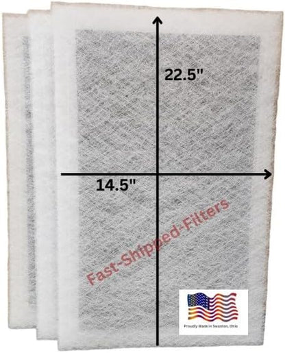 Fast-Shipped-Filters 3 Pack 16x25 Replacement Filter Pads Compatible with Dynamic Air Cleaner 16x25x1 White