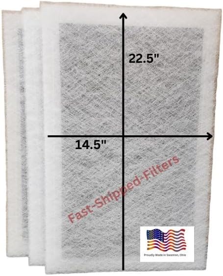 Fast-Shipped-Filters 3 Pack 16x25 Replacement Filter Pads Designed to Fit with MicroPower Guard One Hour Air Cleaner Refill White