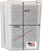 Fast-Shipped-Filters 3 Pack 16x25 Replacement Filter Pads Compatible with Dynamic Air Cleaner Refill White Actual Filter Size 14.5"x22.5"