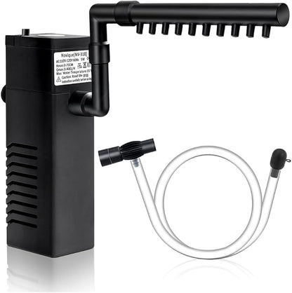 Submersible Internal Aquarium Filter Multiple Function Powerful Pump Fish Tank Filter for 10-20 Gallon Tanks 105 GPH 5W