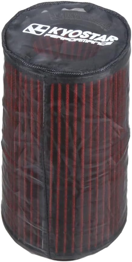 KYOSTAR Universal Air Filter Cover for Car Cold Air Intake Systems, Flexible Air Filter Sock for High Flow Air Intake Filter, Dustproof Washable High-Flow Air Cleaner Wrap, 9.4" Height & 5.9" Diameter