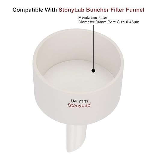 stonylab Nylon Membrane Filters, Hydrophilic Nylon Membrane Disc Filters with 0.45 μm Pore Size and 94 mm Diameter