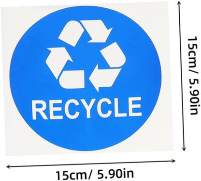 8pcs Garbage Sorting Stickers Waste Recycling Labels for Trash Can Adhesive PVC Sticker for Home School