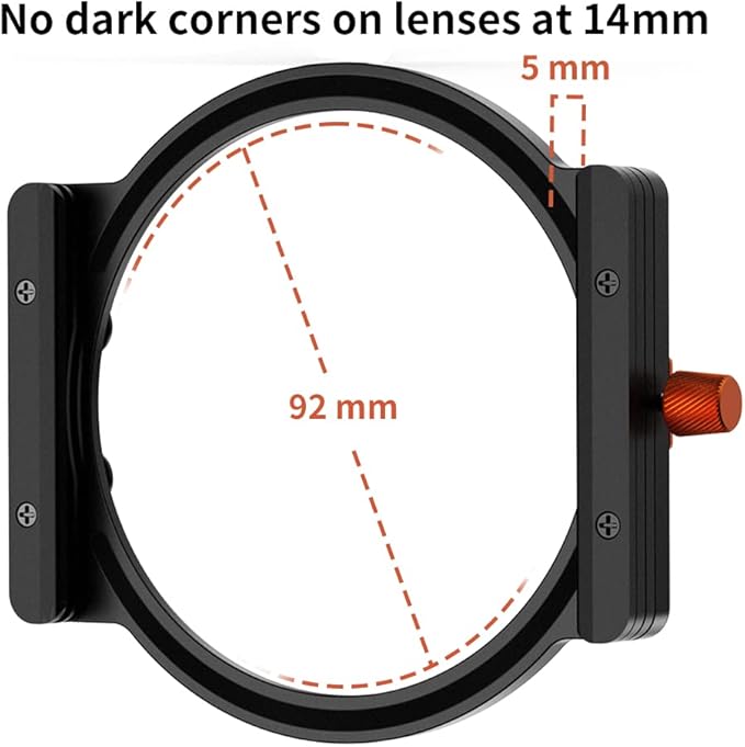 K&F CONCEPT Metal Filter Holder + 8 Filter Adapter Rings (49/52/58/62/67/72/77/82mm) for Square Lens Filter