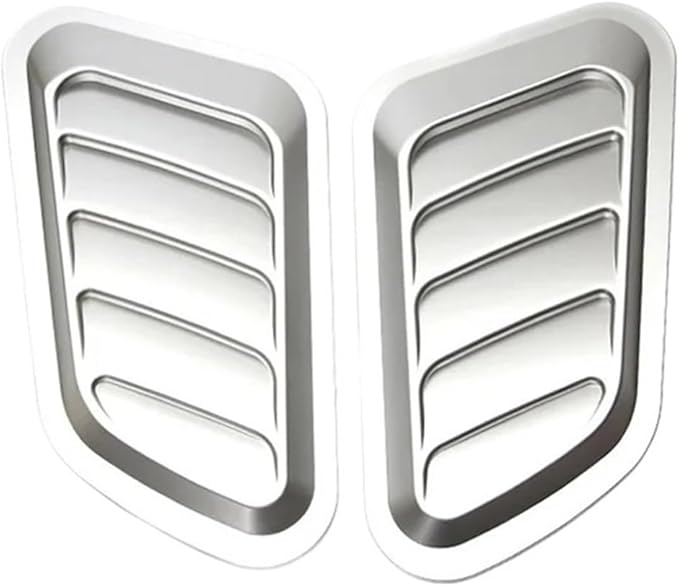 Car Hood Scoop Air Intake Vents Compatible For Hyundai Ix35 Solaris Compatible For Renault Captur Compatible For Kia And Sportage 4(Silver)
