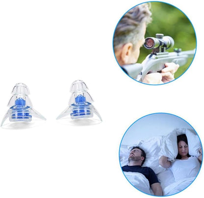 Reusable Silicone Noise Reduction Ear Protection Lightweight for Sleeping Concerts Work Bars Construction Sites Blue