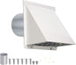 3 Inch Dryer Vent Cover Outside,Metal Exterior Vent Cover with Screen and Cushioned Flap,Outdoor Dryer Vent Hood Outlet Exhaust Vent Cover Air Wall Vent Cover for House Laundry Range Hood AC-White