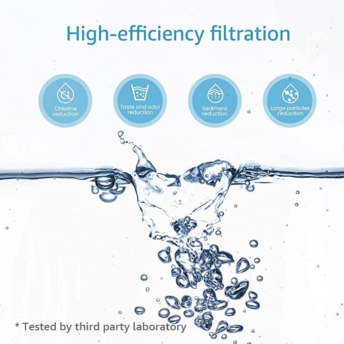 AQUA CREST Faucet Water Filter, Replacement for Brita® Filter, Brita® Faucet 36311 On Tap Water Filtration System, FR-200, FF-100 Replacement Filter, White (4 Packs)
