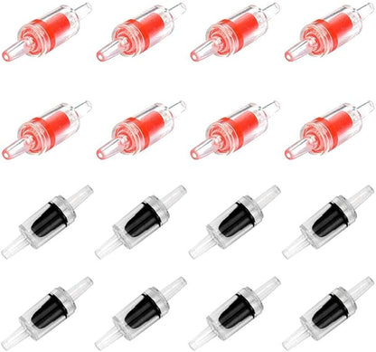 Aquarium Check Valves - 16pcs One Way Air Pump Valves Non-Return for 3/16 inch Fish Tank Aerator Airline Tubing Accessories Pipe Fitting Clear
