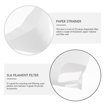 30Pcs Disposable Photosensitive Resin Strainer Funnel 3D Printer Accessories Consumable Paper Filter for SLA Resin Printing with 3pcs (10Pcs Each)