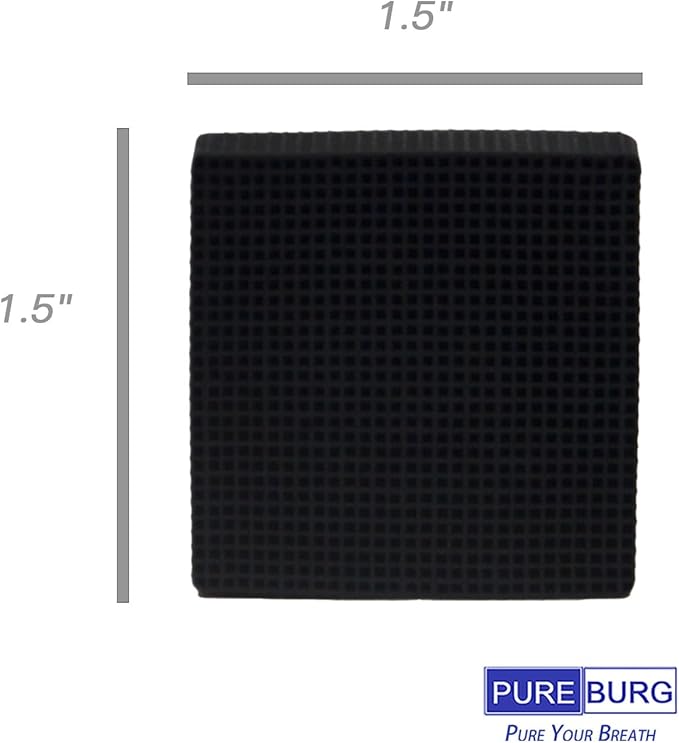 PUREBURG Replacement Filter Compatible with ANYCUBIC & ELEGOO 3D Printer Mini Air Purifier,Pack of 8, 1.5" x 1.5" x 0.63" Activated Cabon Odor VOCs Clean