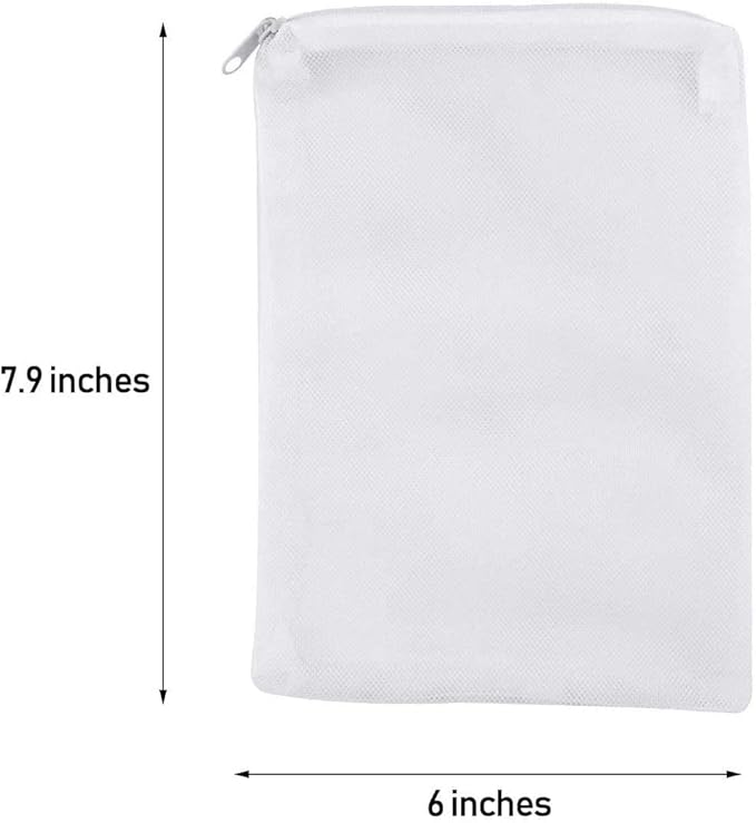 12Pcs Aquarium Filter Bags Fish Tank Mesh Media Filter Bags Carbon Filter Bags Net Bag with Zipper for Charcoal Pelletized Remove Activated Carbon, Biospheres, Ceramic Rings, Black and White