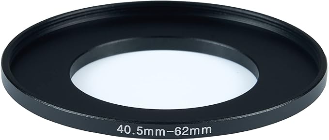 40.5mm Lens to 62mm Camera Lens Adapter 40.5mm to 62mm Step Up Ring Adapter Ring for All Brands of UV ND CPL, with Premium Lens Wiping Cloth 2 Pack (40.5mm-62mm)