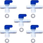 Water Storage Tank Ball Valve Pressure Relief Valve 1/4" inch FNPT to 1/4" Push to Connect Elbow Shut-Off valve for Reverse Osmosis Water Filter,NSF Quick Connect RO Fittings. (5 pcs)