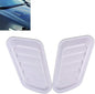 KaTur 1 Pair Universal Car ABS Decorative Air Flow Intake Scoop Turbo Bonnet Vent Cover Hood (White)