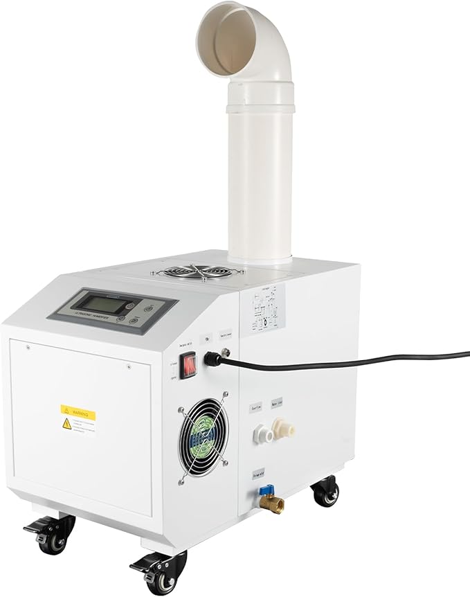 300W Agricultural Ultrasonic Humidifier, Automatic Ultrasonic Industrial Atomizer Air Humidifier Sprayer with Humidity Sensor & Water Filter, Agricultural Atomizer Cooler, 160m³/h, 2.64Gal