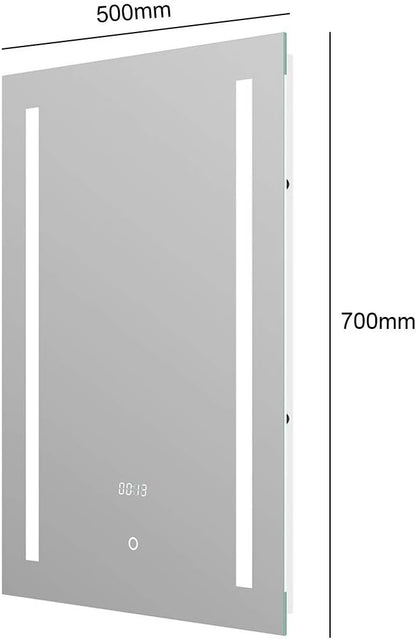 LED Bathroom Mirror with Demister Pad and Touch Switch (70x50)