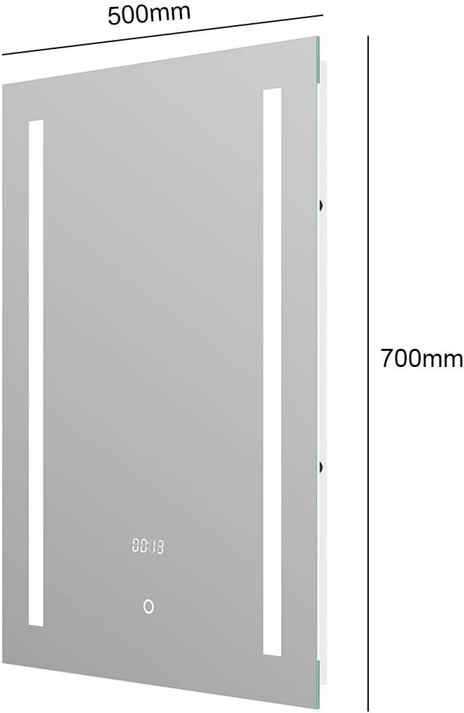 LED Bathroom Mirror with Demister Pad and Touch Switch (50x70)