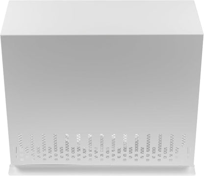 Vent Systems 10" Inch Air Supply Vent Cover with Rubber Gasket - White Galvanized Steel - Robust and Weatherproof Outdoor Air Intake Box - Duct or Surface Mounting - Rain and Snow Protection