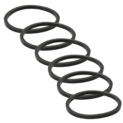 6PCS Kitchen Sink Filter Sealing Ring, Narrow Edge Rubber Gasket for Drain Pipe, Waste Pipe Gasket, 2-inch Drain Pipe Sink Odor Collector Siphon, 52mm Flat Sliding Joint Rubber Ring