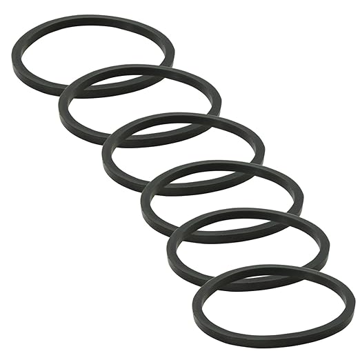 6PCS Kitchen Sink Filter Sealing Ring, Narrow Edge Rubber Gasket for Drain Pipe, Waste Pipe Gasket, 2-inch Drain Pipe Sink Odor Collector Siphon, 52mm Flat Sliding Joint Rubber Ring