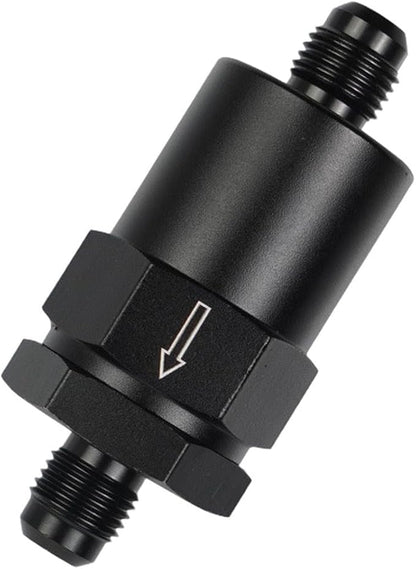 Automotive Tuning Inline Fuel Filter with AN6 Fittings and 30 Overfilter for EFI and Carburetor Systems