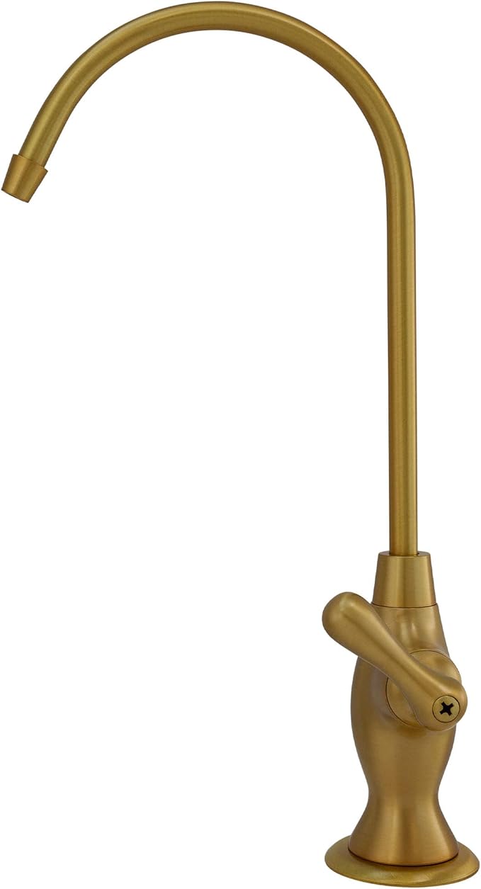 Metpure Non-airgap RO Faucet Reverse Osmosis Drinking Water Filtration System Water Dispenser Spout (Classic Bronze). Vase Style with Faucet Wrench.