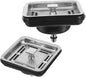 Mipcase 2Pcs Kitchen Sink Drain Strainer and Stopper with Square Lid Food Waste Disposer Plug for Home Kitchen Sink Catcher Anti-blocking Mesh Filter for Efficient Waste Processing