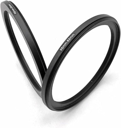 95 to 82mm Metal Step Rings, 95mm to 82mm Step Down Ring Filter Ring Adapter for 95mm Camera Lens & 82mm UV CPL ND Filters Hoods Caps LingoFoto