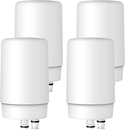 Waterdrop Faucet Water Filter, Replacement for Brita® Filter, Brita® Faucet 36311 On Tap Water Filtration System, FR-200, FF-100 Replacement Filter, White (4 Packs)