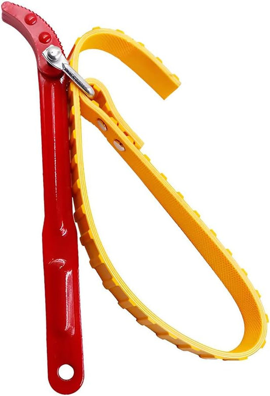 AUCELI Belt Type Oil Filter Wrench, Adjustable Strap and Steel Handle Removal Hand Tools Engine Box Motorcycle, Multi-Purpose Auto Car Repair Spanner, Extractor Tool for Oil Filter and Pipe