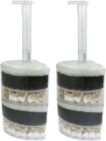 Corner Filter Up to 40 Gal ea. Air Driven Bio Sponge Ceramic for Fry Shrimp Fish Tank Aquarium