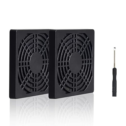 ELUTENG 80mm Fan Filter 2 Pack Ventilation Grill Cover IP40 Dustproof Cool Computer Ventilator Guard with Screwdrivers Dust Filter Kit for 8cm Cooling Fan Compatible for 80x80 Case Fan USB Cooling Fan