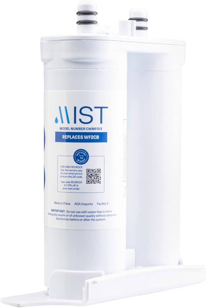 Mist WF2CB Water Filter Replacement for Frigdaire & Electrolux, Refrigerator Water Filter compatible with PureSource2, FC100, Kenmore 9916, 469916, EWF2CBPA, NGFC 2000-WF2CB (2 pack)