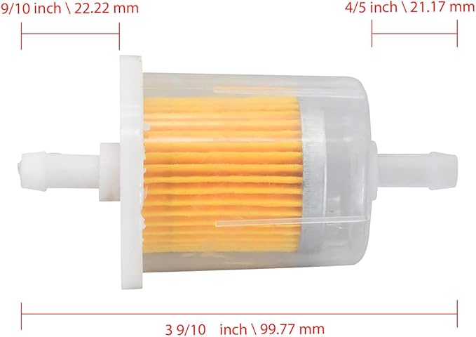 5/16" Inline Fuel Filter 12581-43012 Diesel Gasoline Fuel Filter 12581-43010 Compatible with Kubota Lawn Tractor Mower BX22D BX23D BX24D BX25 BX1870 BX1860 BX1850D BX1830D, 2 Pack