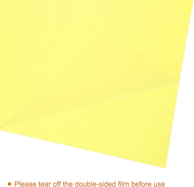 uxcell 4Pcs A4 Gel Light Lighting Filter Overlay Transparent Color Correction Plastic Vinyl PVC Sheets Photography Television Yellow,0.2mm