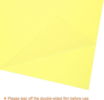 uxcell 4Pcs A4 Gel Light Lighting Filter Overlay Transparent Color Correction Plastic Vinyl PVC Sheets Photography Television Yellow,0.2mm