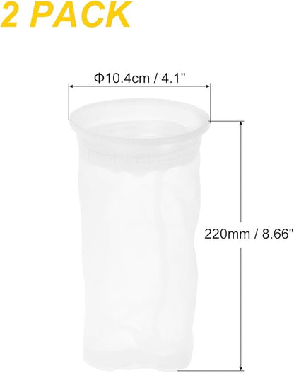 PATIKIL 4" IBC Lid Filter 2 Pack 210mm Long Washable Nylon Fine Mesh Filter IBC Tank Container Accessories for Rainwater Tank Rain Tank Ton Barrel Cover