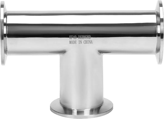 DERNORD KF-40 Tee 3 way Vacuum Fittings Stainless Steel 304 Pipe Fittings