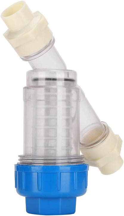 Poultry Water Line Strainer | Farm Water Treatment System for Chickens/Ducks/Livestock | Replaceable Screen Sheet Purifies Water Supply | 29x19x9cm Plastic Strainer
