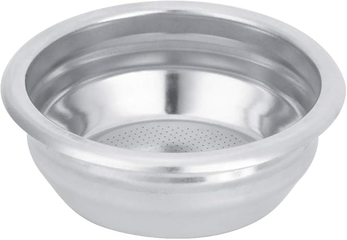 Coffee Filter Basket, 58mm Single Double Porous Filter Bowl Basket Semi Automatic Coffee Machine Bottomless Handle Filter for Portafilter Coffee Machine (For two persons)