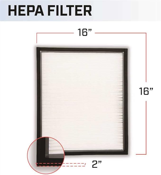 BlueDri Air Scrubber Stage 2 HEPA Filter for Air Purifiers Negative Air Machine, Water Damage Restoration Equipment, Mold Remediation, Construction Debris (2-Pack)